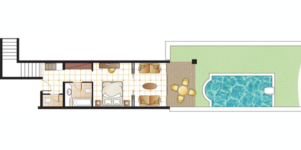 Deluxe Junior Bungalow Suite Private Pool Floorplan Deluxe Junior Bungalow Suite Private Pool Floorplan